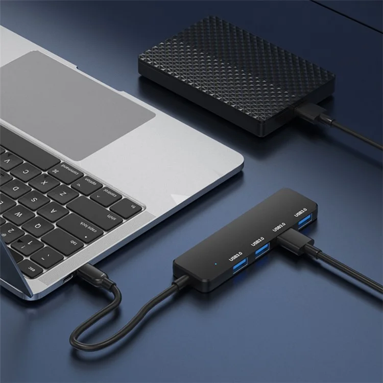 Adaptador USB de 4 puertos S-304 Carga + Transmisión de Datos Hub de Expansión USB 3.0 Estación de Acoplamiento Convertidor