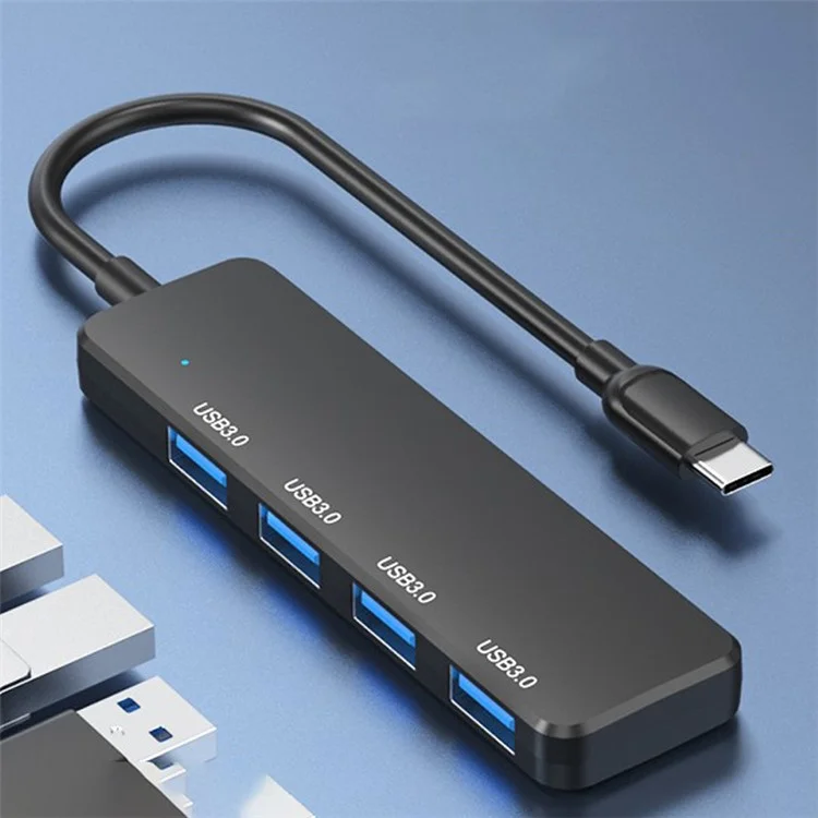 S-304 Type-C a 4xUSB 3.0 Hub Adattatore 5Gbps Trasferimento Dati USB-C Stazione di Espansione Dock Convertitore per MacBook