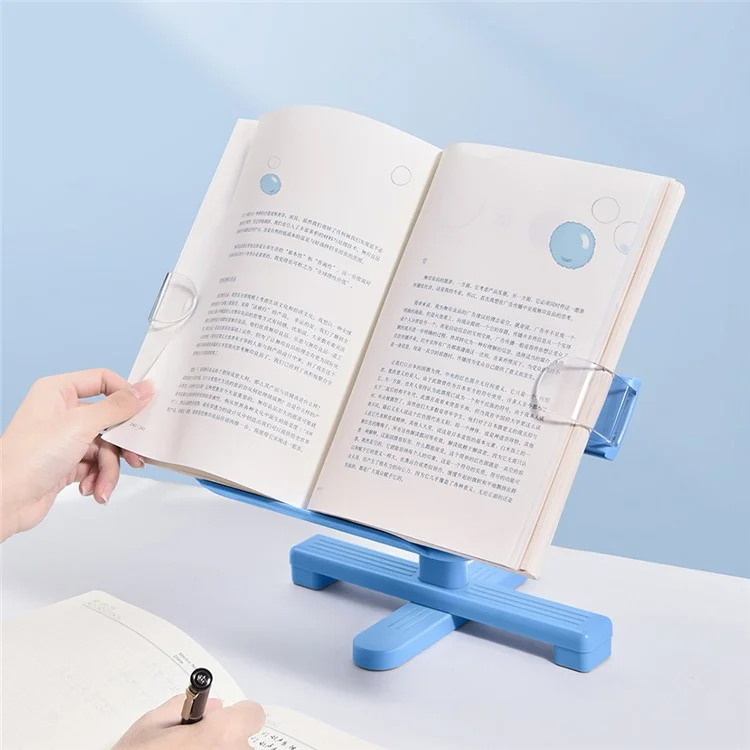 OATSBASF Supporto Creativo per Lettura di Libri per Bambini per Studio, Ufficio, Cellulare, Tablet - Regolabile e di Colore Blu