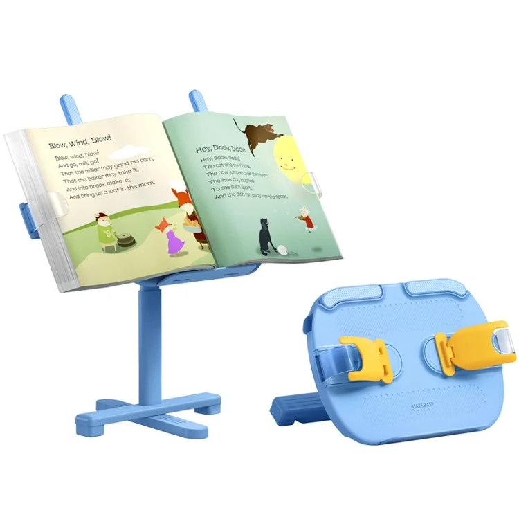 OATSBASF Supporto Creativo per Lettura di Libri per Bambini per Studio, Ufficio, Cellulare, Tablet - Regolabile e di Colore Blu