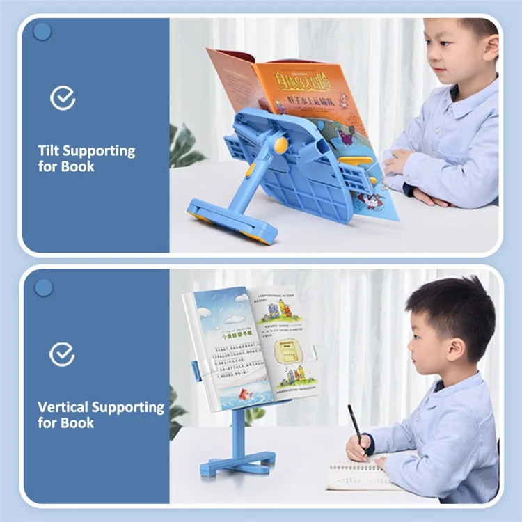 OATSBASF Supporto Creativo per Lettura di Libri per Bambini per Studio, Ufficio, Cellulare, Tablet - Regolabile e di Colore Blu
