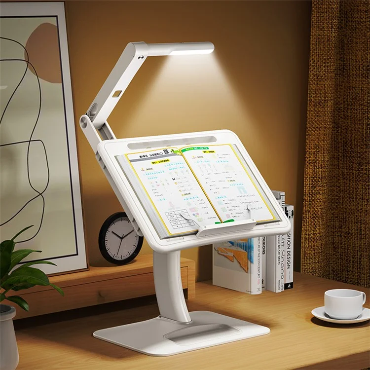 OATSBASF Supporto per libri da lettura multifunzione, regolabile in angolazione, con luce notturna per lo studio dei bambini 