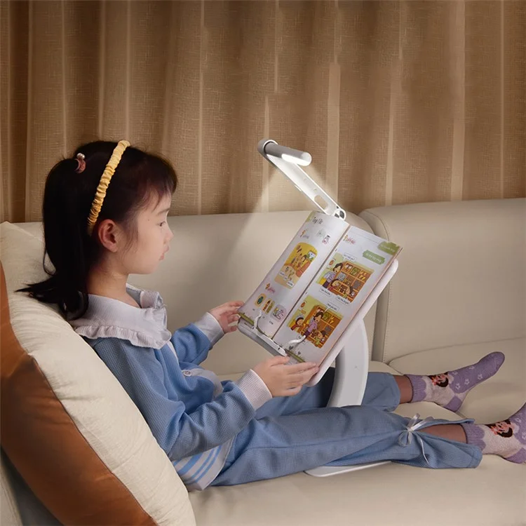OATSBASF Supporto per libri da lettura multifunzione, regolabile in angolazione, con luce notturna per lo studio dei bambini 