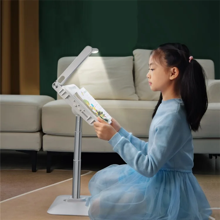 OATSBASF Air Soporte Ajustable de Altura para Libros de Lectura con Luz Nocturna, Multifuncional Mesa de Estudio para Niños