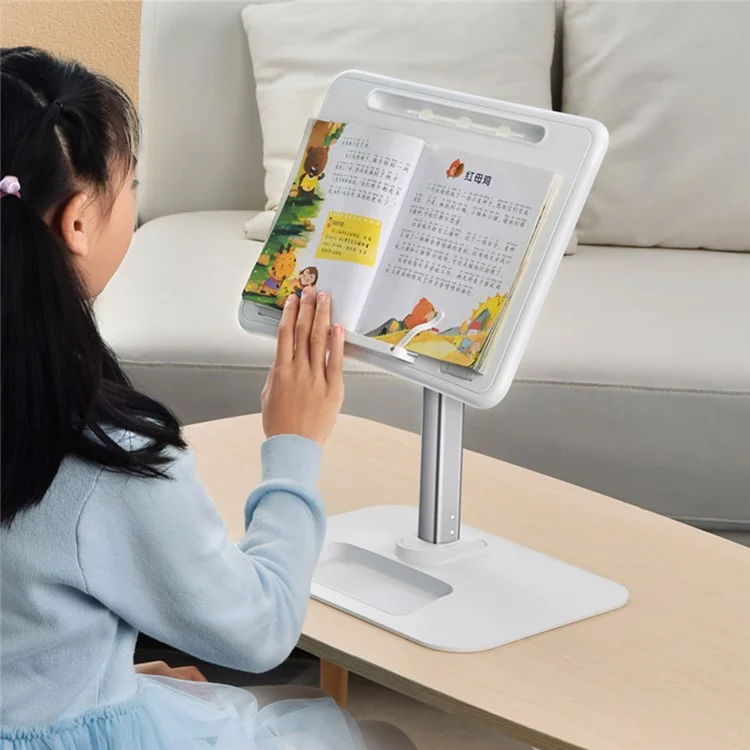 OATSBASF Air Soporte Ajustable de Altura para Libros de Lectura con Luz Nocturna, Multifuncional Mesa de Estudio para Niños