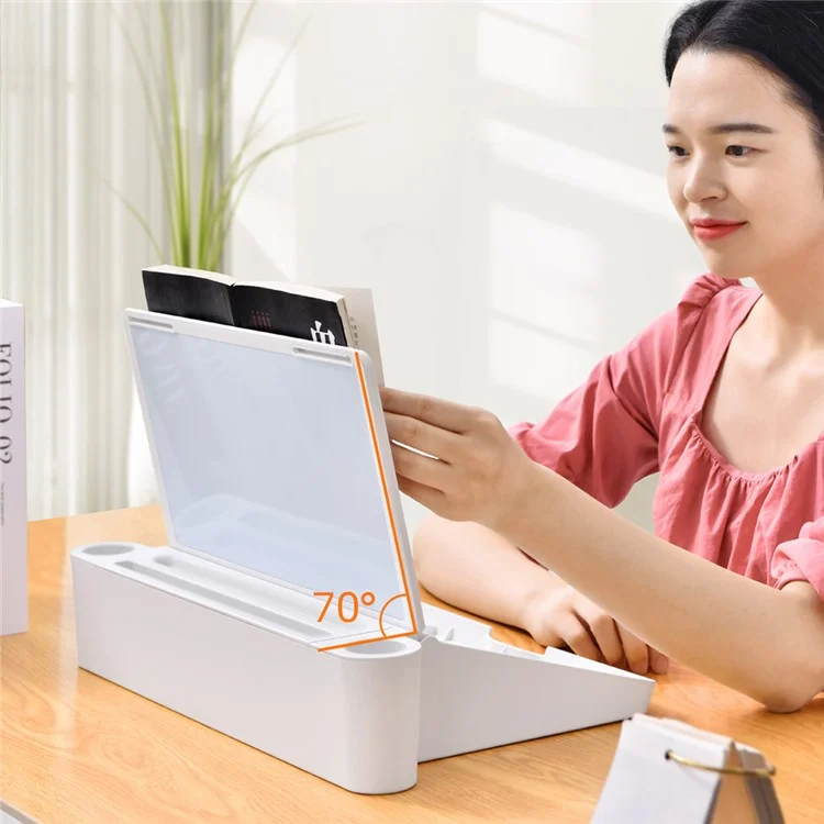OATSBASF 3 in 1 Storage Writing Reading ABS+Silicone Table Multifunctional Portable Folding Learning Book Stand