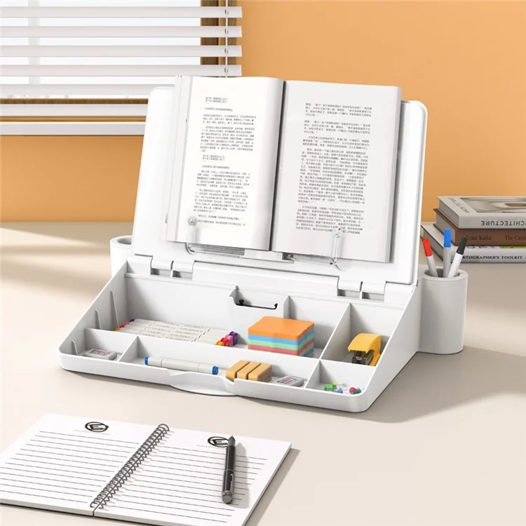 OATSBASF 3 in 1 Storage Writing Reading ABS+Silicone Table Multifunctional Portable Folding Learning Book Stand