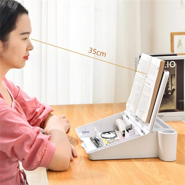 OATSBASF 3 in 1 Storage Writing Reading ABS+Silicone Table Multifunctional Portable Folding Learning Book Stand