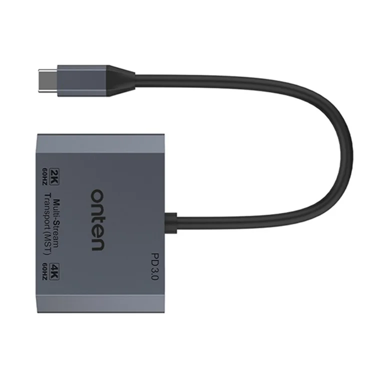 ONTEN M205 3-in-1 Type-C to HD+VGA Adapter Cable with PD Fast Charging USB-C Video Converter - Black