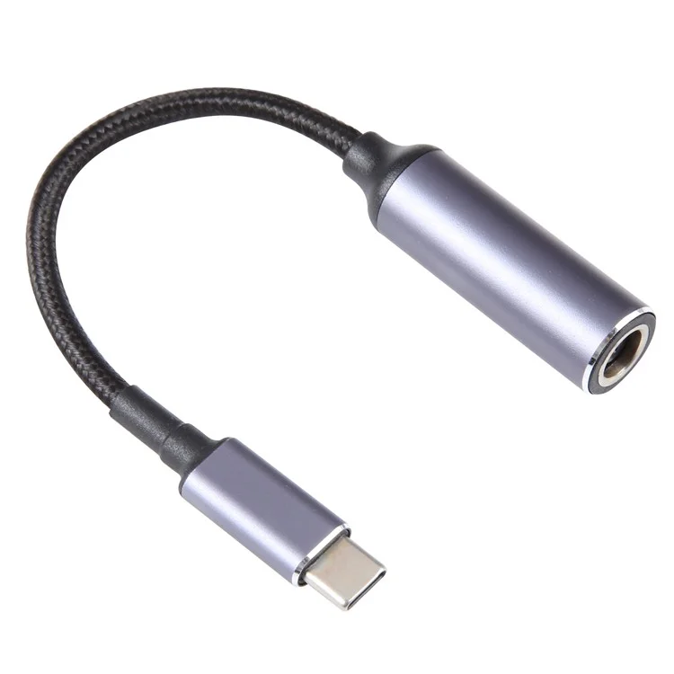 Type-C Male to 7.9x0.9mm Female Charge Converter Nylon Braided 5V 9V 20V Power Plug Charge Cable