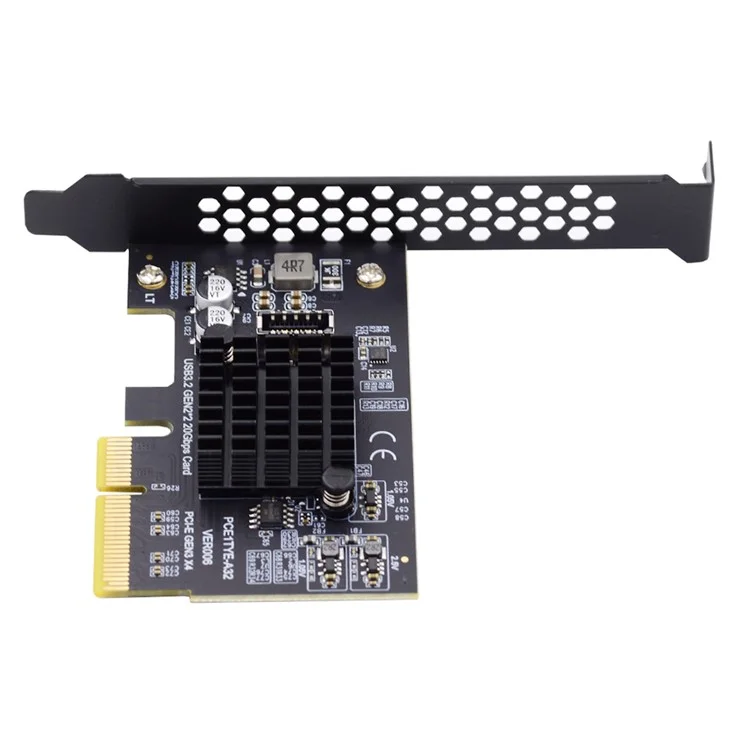 UC-104-EF USB 3.2 Gen2 Type-E 20Gbps Front Panel Socket to PCI-E 4X Express Card Adapter for Desktop Motherboard (ASM3242 Chipset)