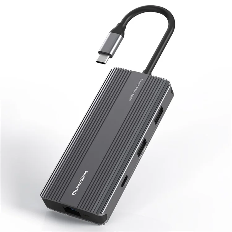 Blueendless HC805 Type-C Hub 8k@30hz 8-в-1 Multious Desktop PC Adapter USB3.1 Splitter