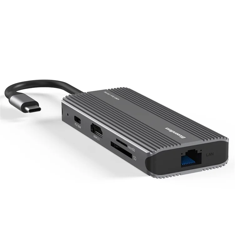 BLUEENDLESS HD805 Type-C концентратор 8K@30Hz 8-в-1 Многопортовый настольный ПК Адаптер ноутбука USB3.1 Сплиттер 