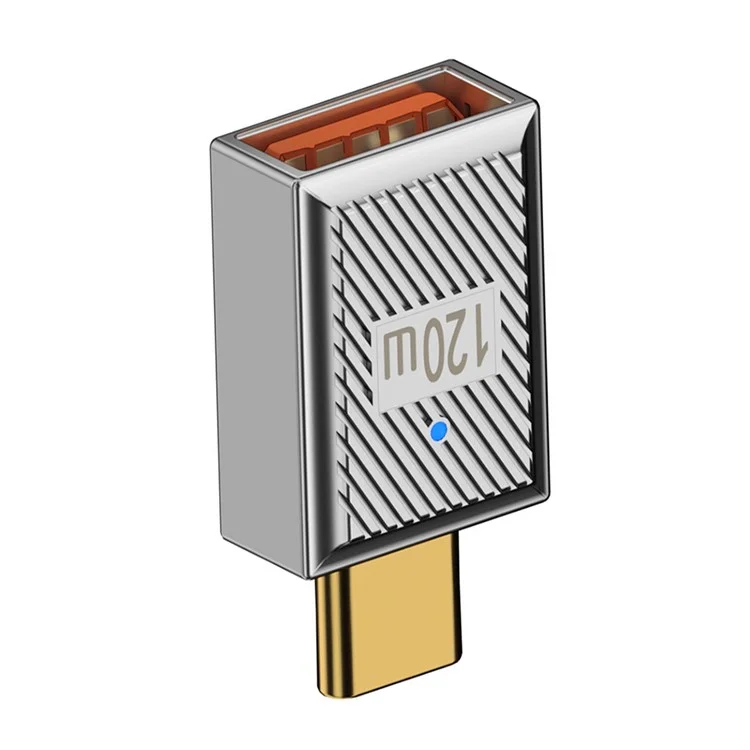 UC-017-SL USB 3.1 Type C Männlich zu USB 3.0 A Weiblich 10Gbps OTG-Datendaten 120W-Netzteil für Laptop, Tablet, Smartphone