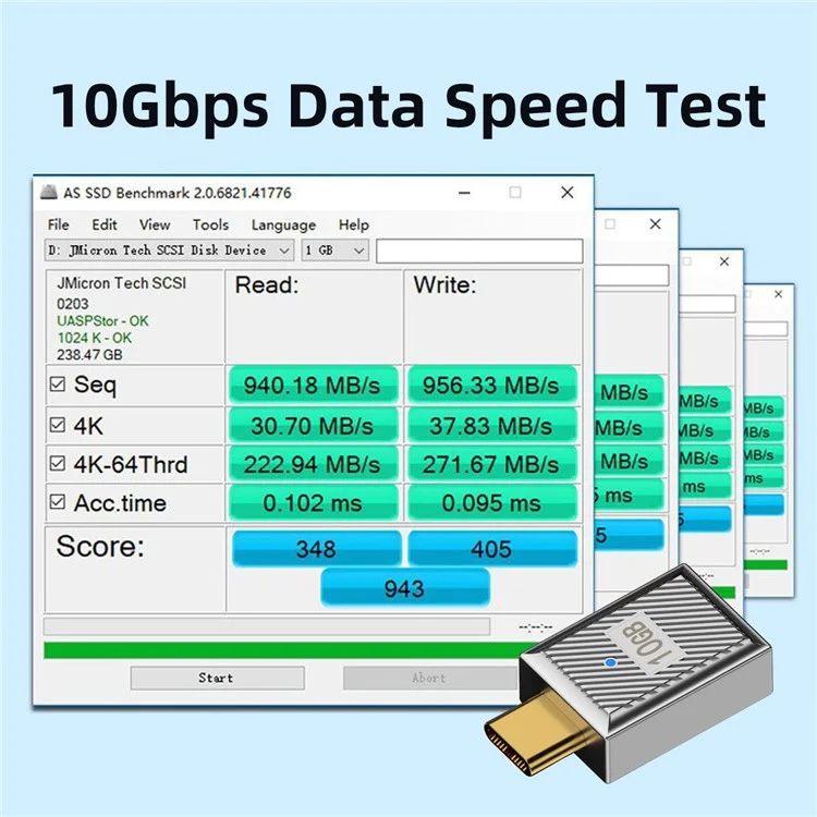 UC-017-SL USB 3.1 Type C Männlich zu USB 3.0 A Weiblich 10Gbps OTG-Datendaten 120W-Netzteil für Laptop, Tablet, Smartphone