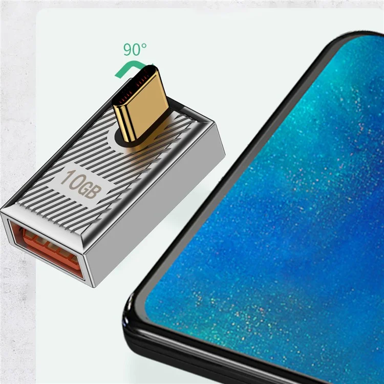 UC-017-LP Pour ordinateur portable, tablette, téléphone USB 3.1 Type C mâle vers USB 3.0 A femelle 10 Gbits/s OTG Données 120 W Boîtier en alliage Adaptateur d'alimentation