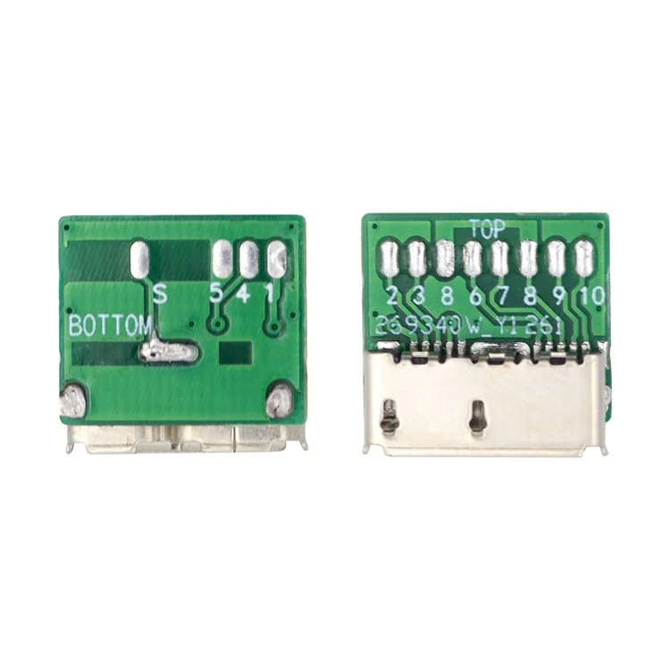 CN-007 10Pcs Micro USB 3.0 10pin Female Socket Receptacle Adapter Board Mount SMT Type with PCB