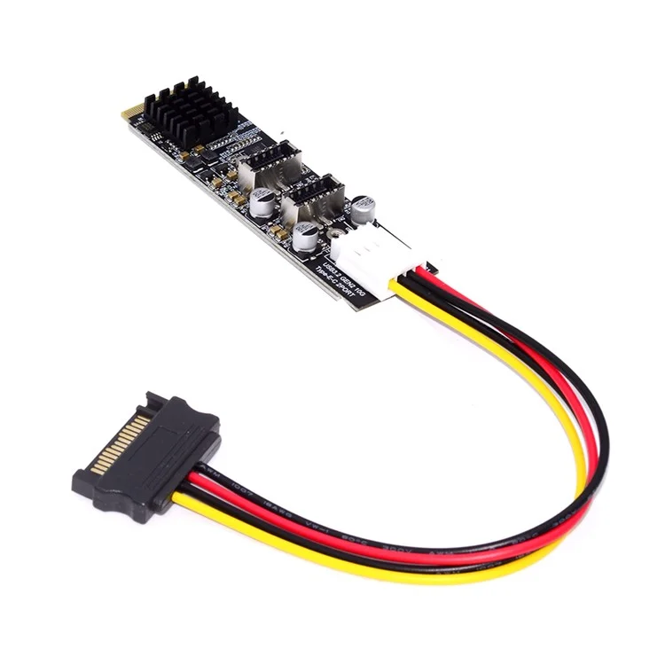 EP-020 NVME NGFF M-Key to Dual Type-E USB 3.1 Front Panel Socket 10Gbps Express Card Adapter (ASM3142 Chip)