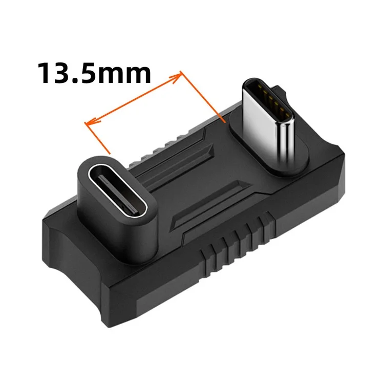 UC-068-OU Adaptateur d'alimentation, de données et vidéo USB-C mâle à femelle en forme de U inversée et de biais (espace de 13,5 mm)