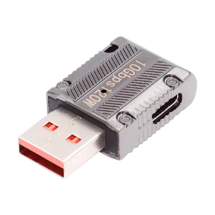 UC-029-TC003 120W 10Gbps USB 3.1 Typ C Weiblich Rechtwinklig zu USB 3.0 Typ-A Männlich Gerade Typ Stromadapter