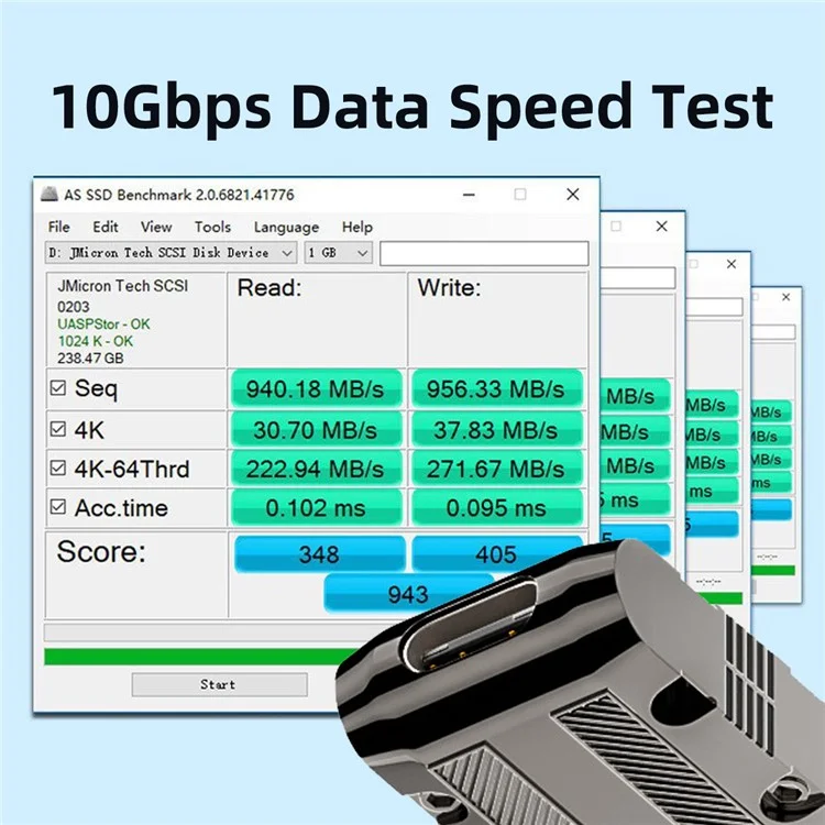 UC-029-TC003 120W 10Gbps USB 3.1 Typ C Weiblich Rechtwinklig zu USB 3.0 Typ-A Männlich Gerade Typ Stromadapter