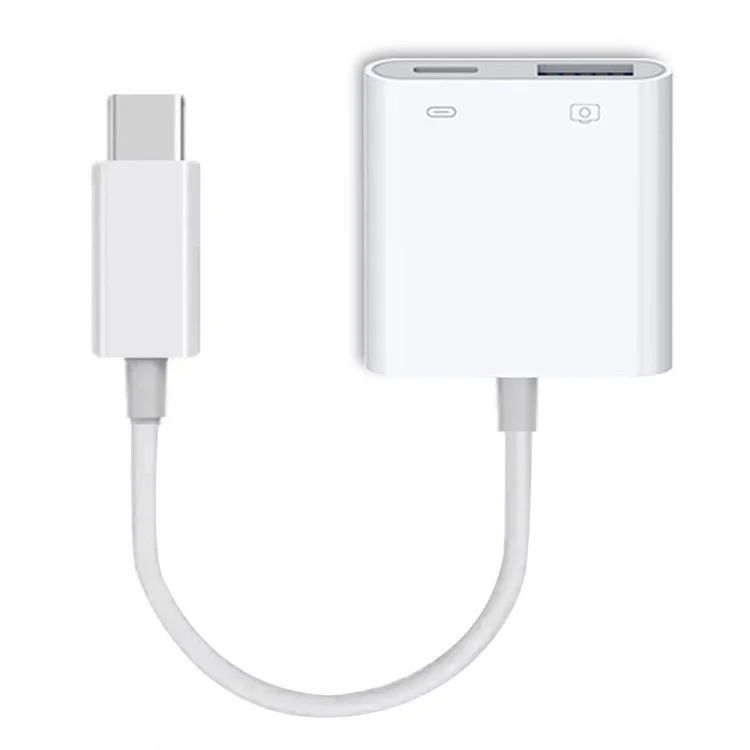 UC-155-TC002 Type-C a Type-A USB3.0 Hembra con Adaptador de Carga de Potencia PD Compatible con Macbook Laptop Tablet Teléfono