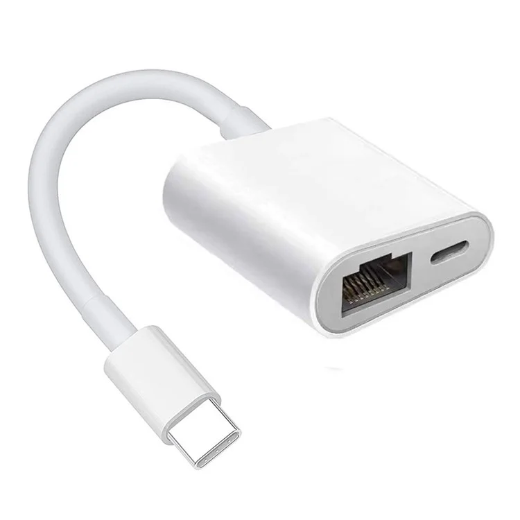 UC-155-TC006 Tipo C USB-C a 100Mbps Retworking RJ45 Con Adaptador de Carga de Energía PD Para Teléfono Portátil