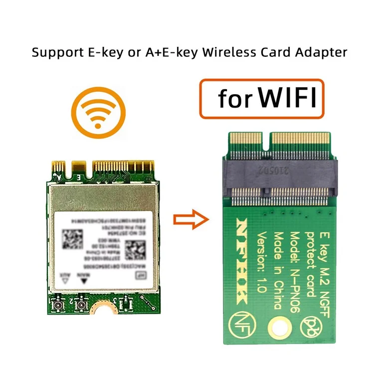 SA-068-EKEY NGFF E-Key A+E Key 22x30mm to 22x42mm Male to Female Extension Adapter for Wireless Card