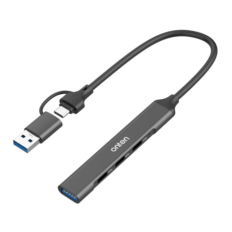 ONTEN UCA9703S 5Gbps USB 3.0 + Type-C Hub Adaptateur Ordinateur Portable vers 3 x Ports Type-C + Port USB