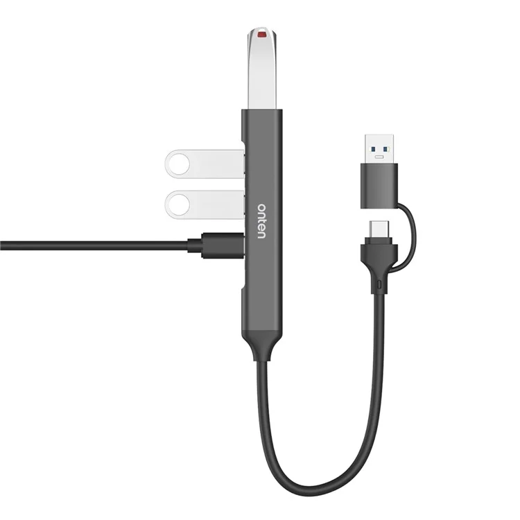 ONTEN UCA9703S 5Gbps USB 3.0 + Type-C Hub Adaptateur Ordinateur Portable vers 3 x Ports Type-C + Port USB