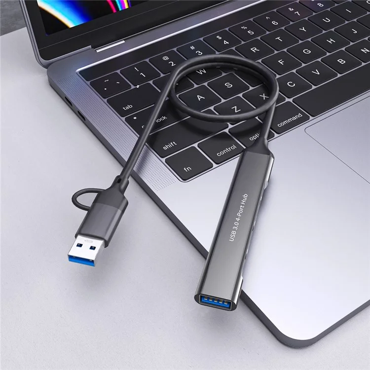 ONTEN UCA9703S 5Gbps USB 3.0 + Type-C Hub Adaptateur Ordinateur Portable vers 3 x Ports Type-C + Port USB
