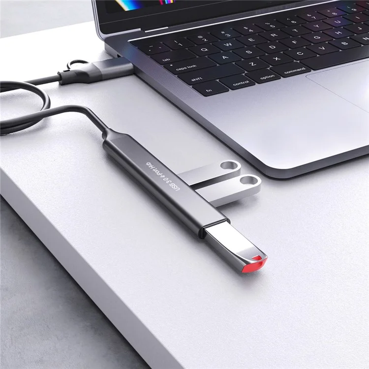 ONTEN UCA9703S 5Gbps USB 3.0 + Type-C Hub Adaptateur Ordinateur Portable vers 3 x Ports Type-C + Port USB