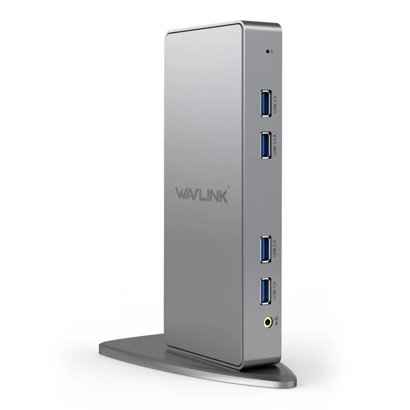 WAVLINK WL-UG39DK7 USB3.0 Multi-Screen Graphics Card Universal Docking Station USB3.0 to DVI / VGA / HD Hub Adapter - EU Plug