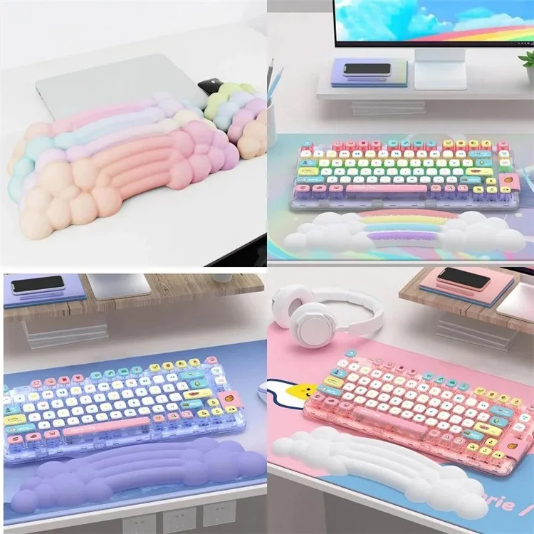 PIWIJOY PJ-01 Cloud Pad Teclado Soporte para la muñeca PU Cuero + Espuma de Memoria Reposamuñecas