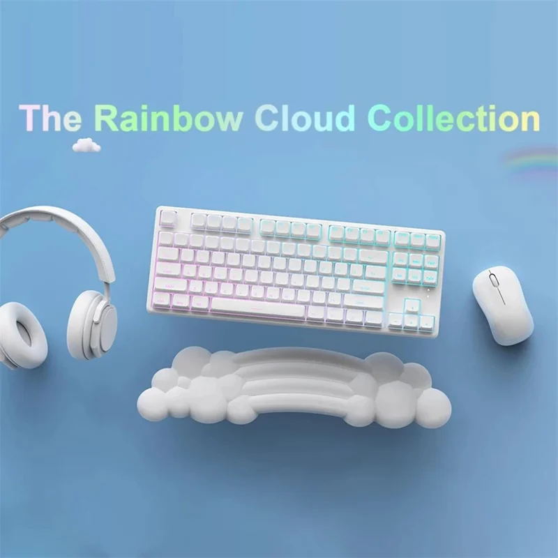 PIWIJOY PJ-01 Cloud Pad Anti-Skid Ergonomic Keyboard Wrist Support Memory Foam Wrist Rest Mat - White