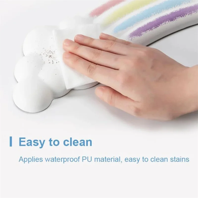 PIWIJOY PJ-01 Cloud Pad Anti-Skid Ergonomic Keyboard Wrist Support Memory Foam Wrist Rest Mat - White