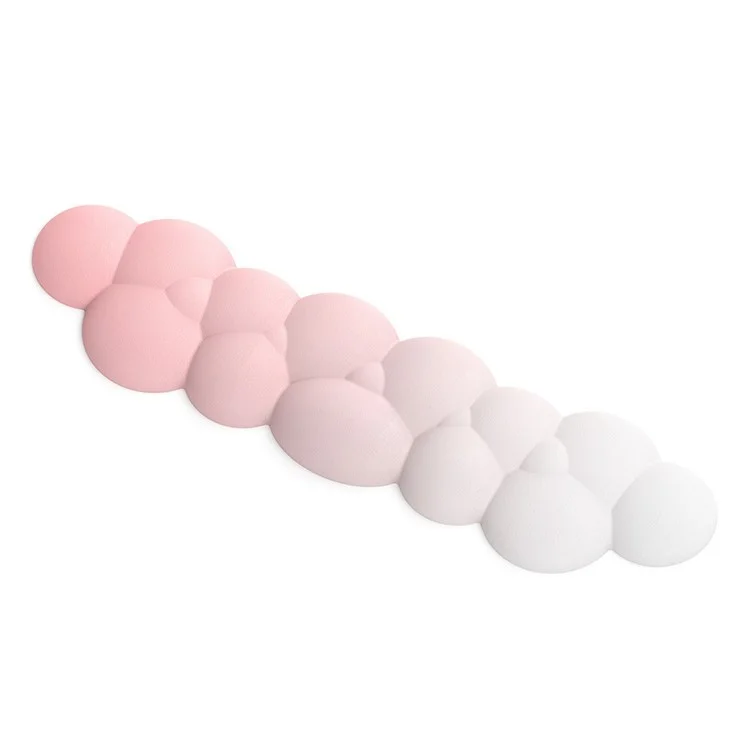 PIWIJOY Marshmallow Wrist Rest Cushion Pad Ergonomic Keyboard Wrist Support with Memory Foam - Pink+White