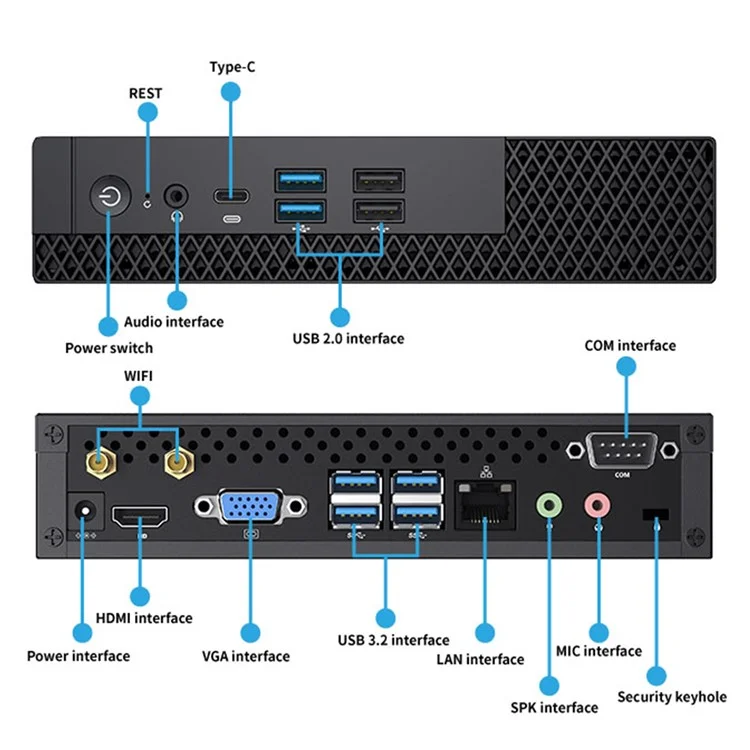 T100 I3-115g4 11th Gen 8 go + 256 go Mini PC Pour Windows 7