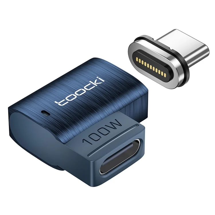 TOOCKI TQ-OTG03 100W Magnetischer Typ-C-Stecker zu Buchsenadapter - Gewinkelt