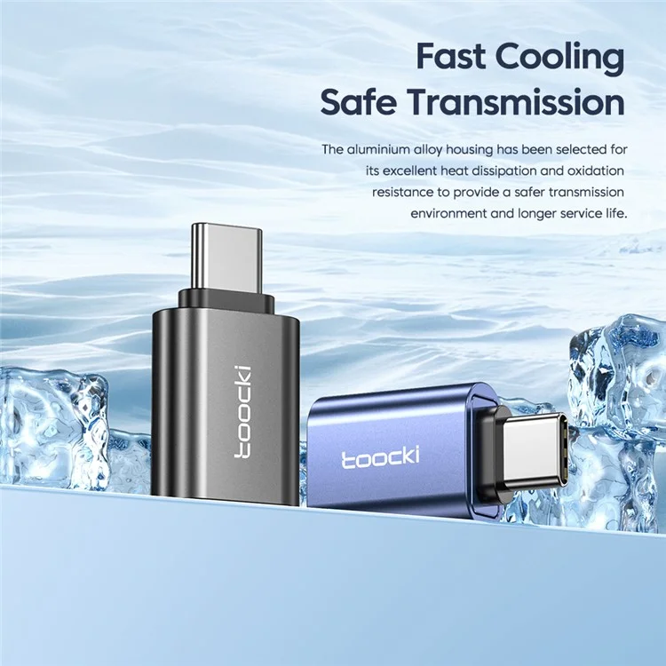 TOOCKI TQ-OTG01 5gbps USB3.0 Feman Tipo c Tipo Capator Masco Mini Converter - Preto