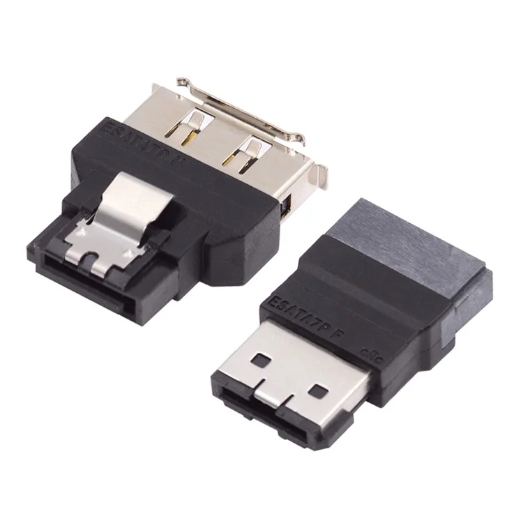 SA-082 2Peças / Conjunto SATA 7Pinos Macho para ESATA Fêmea e Adaptador Extensor ESATA Externo para SATA para Disco SSD
