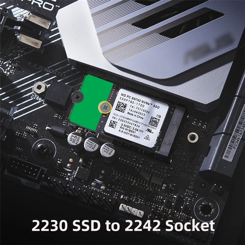 EP-031 2Pcs / Set M2 NGFF NVME M.2 Adaptador Estendido Transferência 2230 2242 2260 2280 Mudar para Tamanho Longo SSD