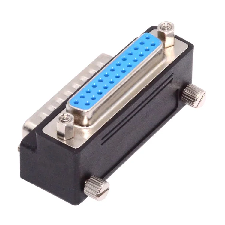 DB-008-UP DB-25PIN Up 90-Degree Angled DSUB Parallel LPT AES / EBU 25-Pin Male Screw to Female Nut Adapter