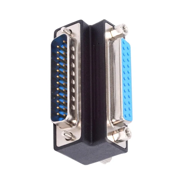 DB-008-UP DB-25PIN Up 90-Degree Angled DSUB Parallel LPT AES / EBU 25-Pin Male Screw to Female Nut Adapter