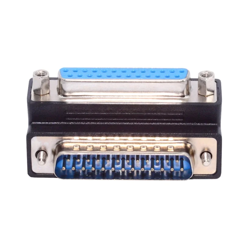 DB-008-DN DB-25PIN Down 90-Degree Angled 25-Pin DSUB Male Screw to Female Nut Connector