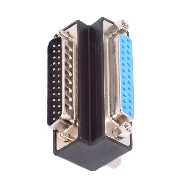 DB-008-DN DB-25PIN Down 90-Degree Angled 25-Pin DSUB Male Screw to Female Nut Connector