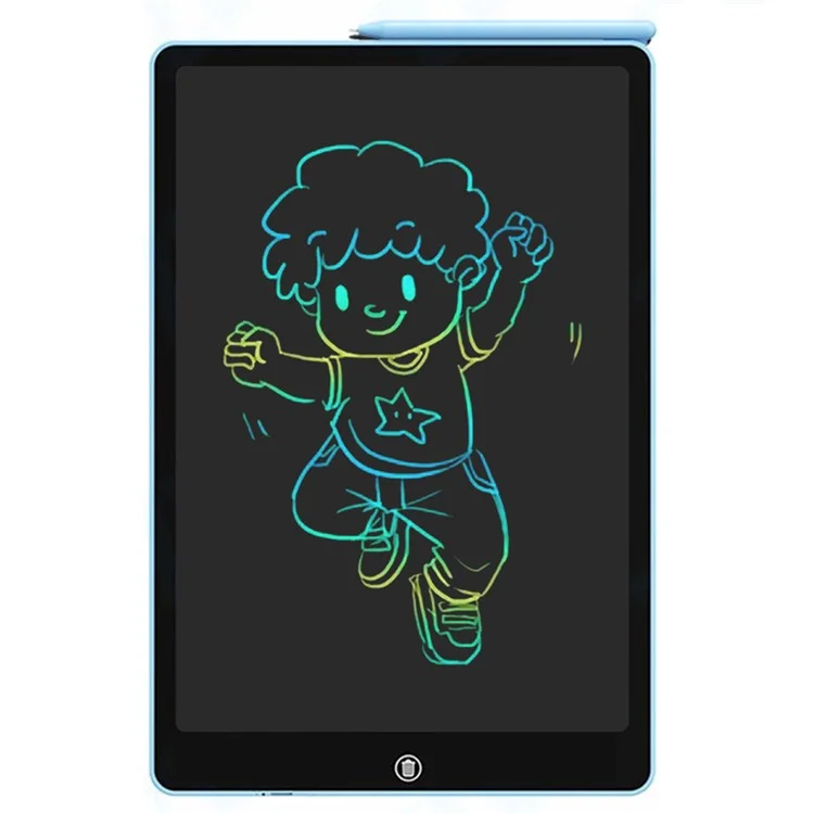 JX-16 16-Inch Colorful LCD Writing Tablet Doodle Board Office Memo Board with One-Click Erase - Baby Blue