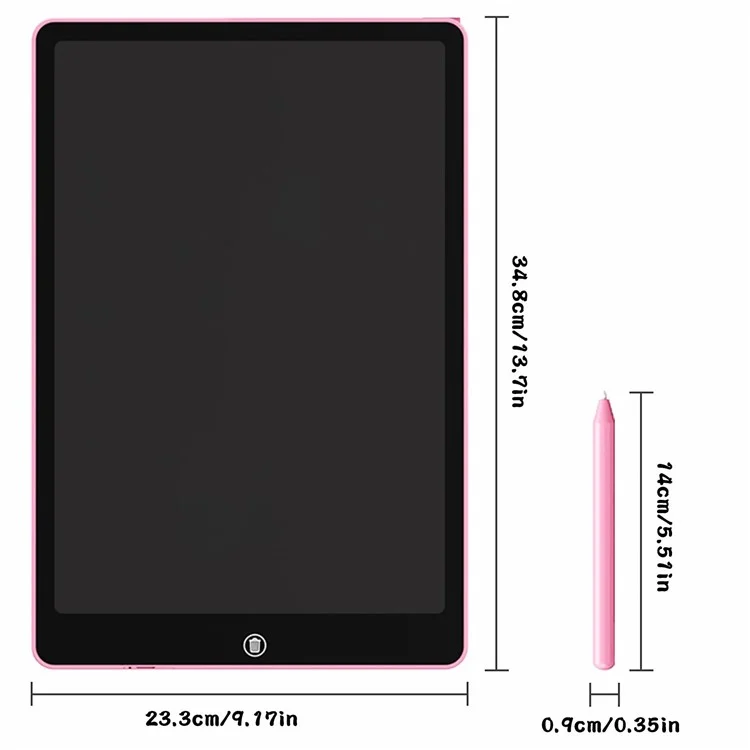JX-16 16-Inch Colorful LCD Writing Tablet Doodle Board Office Memo Board with One-Click Erase - Baby Blue