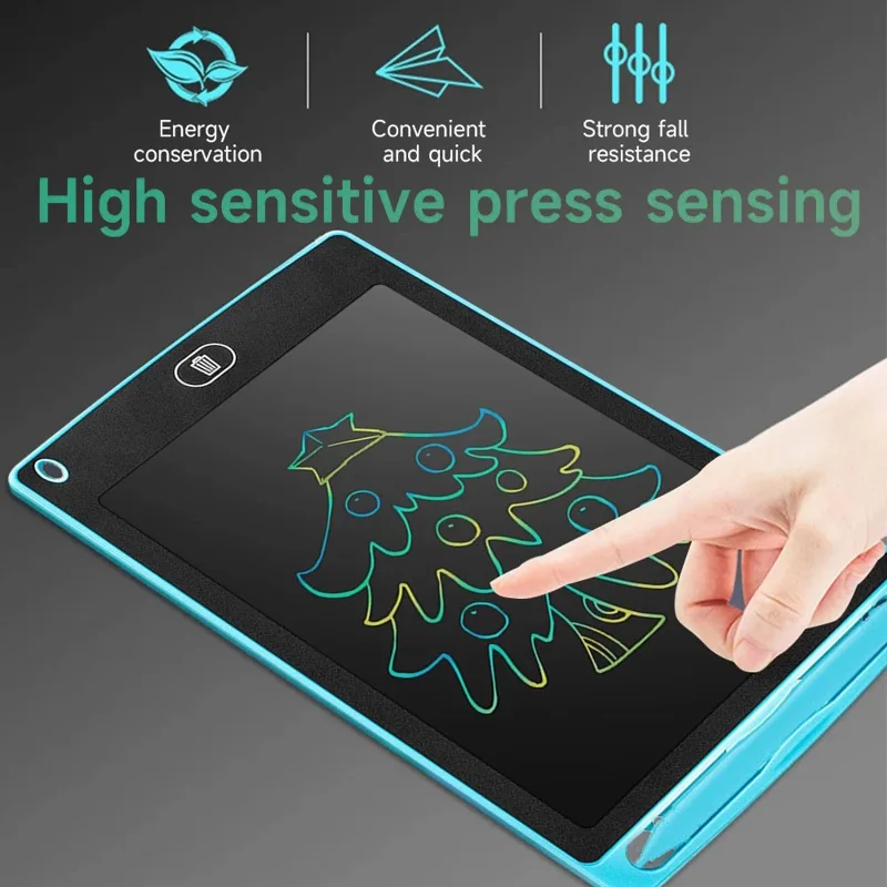 JX-8.5 8.5-Inch LCD Colorful Line Writing Tablet Toddler Toys Gift Eye Care Doodle Board - Black