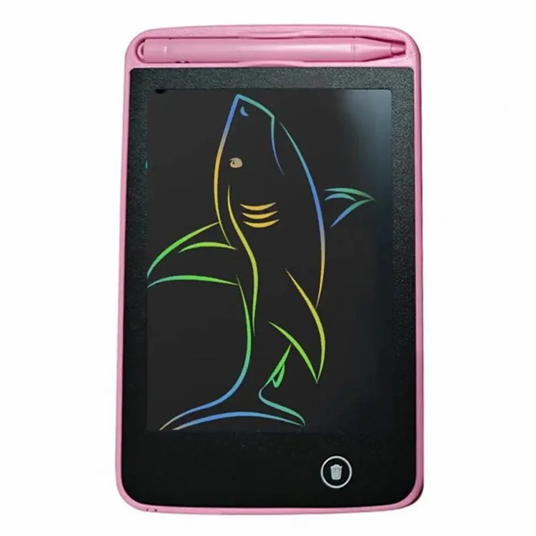 JX-6.5 Eye Care 6.5-Inch LCD Colorful Line Writing Tablet Toddler Toy Doodle Board - Pink